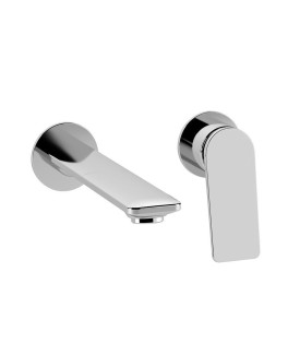 2 Hole Wall Mounted Basin Mixer - Chrome