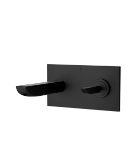 Joystick wall mounted Basin Mixer - Black Matt