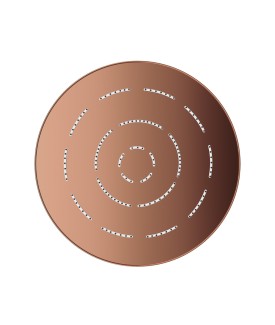 Maze Single Function 200mm Round Showerhead - Blush Gold PVD