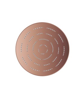 Maze Single Function 240mm Round Showerhead - Blush Gold PVD