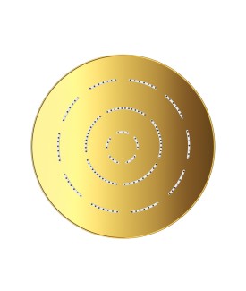 Maze Single Function 200mm Round Showerhead - Gold Bright PVD