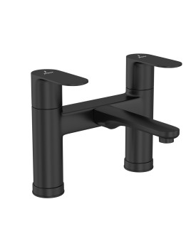 2 Hole H Type Bath Filler - Black Matt