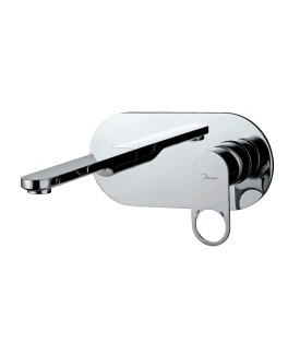 2 Hole Wall Mounted Basin Mixer - Chrome