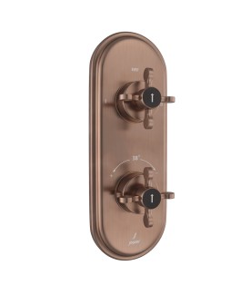 Aquamax 2 Outlet Thermostatic Shower Mixer - Antique Copper