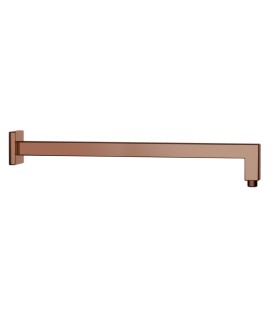 Square Shower Arm, 400mm - Blush Gold PVD