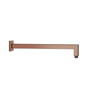 Square Shower Arm, 600mm - Blush Gold PVD