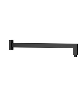 Square Shower Arm, 400mm - Black Matt