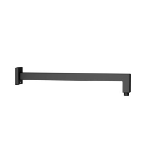 Square Shower Arm, 600mm - Black Matt