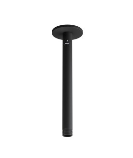 Round Ceiling Shower Arm 280mm - Black Matt