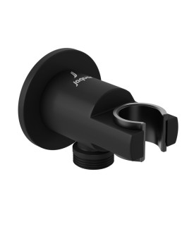 Round Wall Outlet - Black Matt