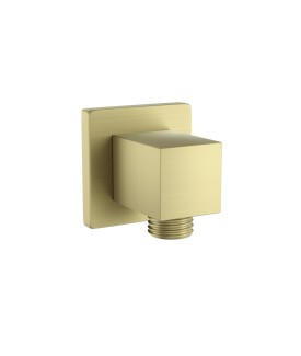 Square Wall Outlet - Brass Matt