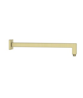 Square Shower Arm, 400mm - Brass Matt