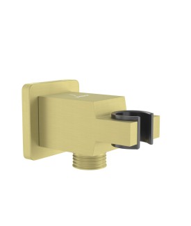 Square Wall Outlet - Brass Matt