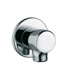 Round Wall Outlet - Chrome