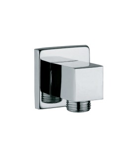 Square Wall Outlet - Chrome