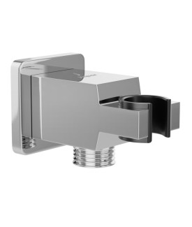 Square Wall Outlet - Chrome