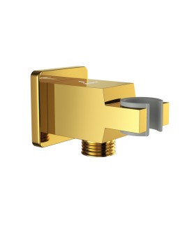 Square Wall Outlet - Gold Bright PVD