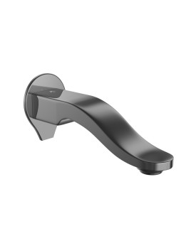 Tiaara Bath Spout with Wall Flange - Black Chrome