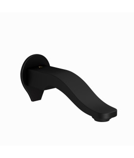 Tiaara Bath Spout with Wall Flange - Black Matt