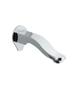 Tiaara Bath Spout with Wall Flange - Chrome