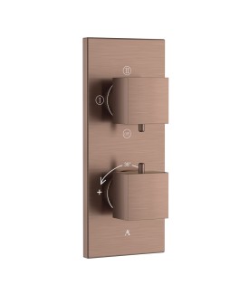 Thermatik-S In-wall Thermostatic Shower Valve with 3-Way Diverter - Antique Copper