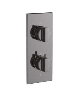 Thermatik-R In-wall Thermostatic Shower Valve with 2-Way Diverter - Black Chrome