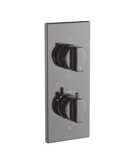 Thermatik-R In-wall Thermostatic Shower Valve with 3-Way Diverter - Black Chrome