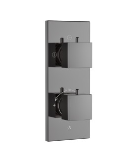 Thermatik-S In-wall Thermostatic Shower Valve with 2-Way Diverter - Black Chrome