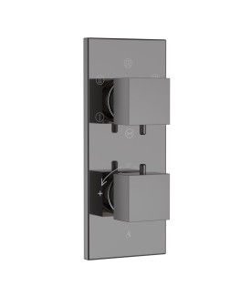 Thermatik-S In-wall Thermostatic Shower Valve with 5-Way Diverter - Black Chrome