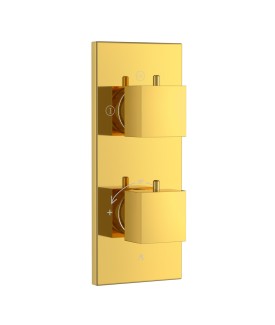 Thermatik-S In-wall Thermostatic Shower Valve with 2-Way Diverter - Gold Bright PVD