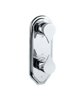 Thermostatic Shower Valve with 5-Way Diverter - Chrome