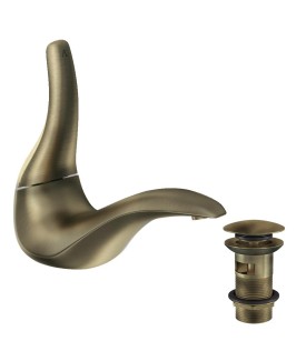 Single Lever Basin Mixer - Antique Bronze