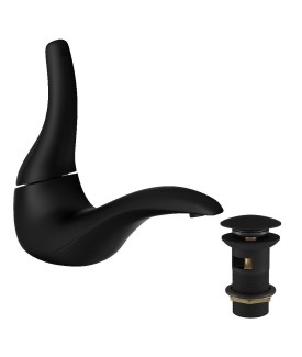 Single Lever Basin Mixer - Black Matt