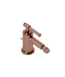 Single Lever Bidet Mixer with Popup Waste - Blush Gold PVD