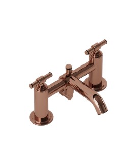 H Type Bath and Shower Mixer - Blush Gold PVD