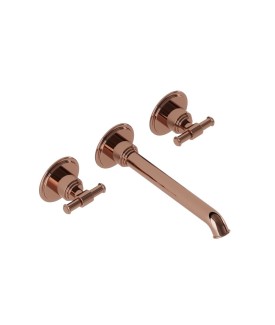 Exposed Part Kit of In-wall 3-Hole Basin Mixer - Blush Gold PVD