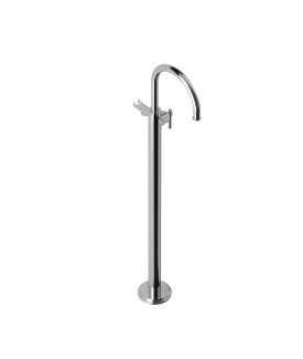 Exposed Parts of Floor Mounted Single Lever Bath Mixer - Chrome