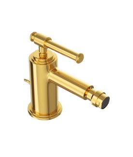 Single Lever Bidet Mixer with Popup Waste - Gold Bright PVD